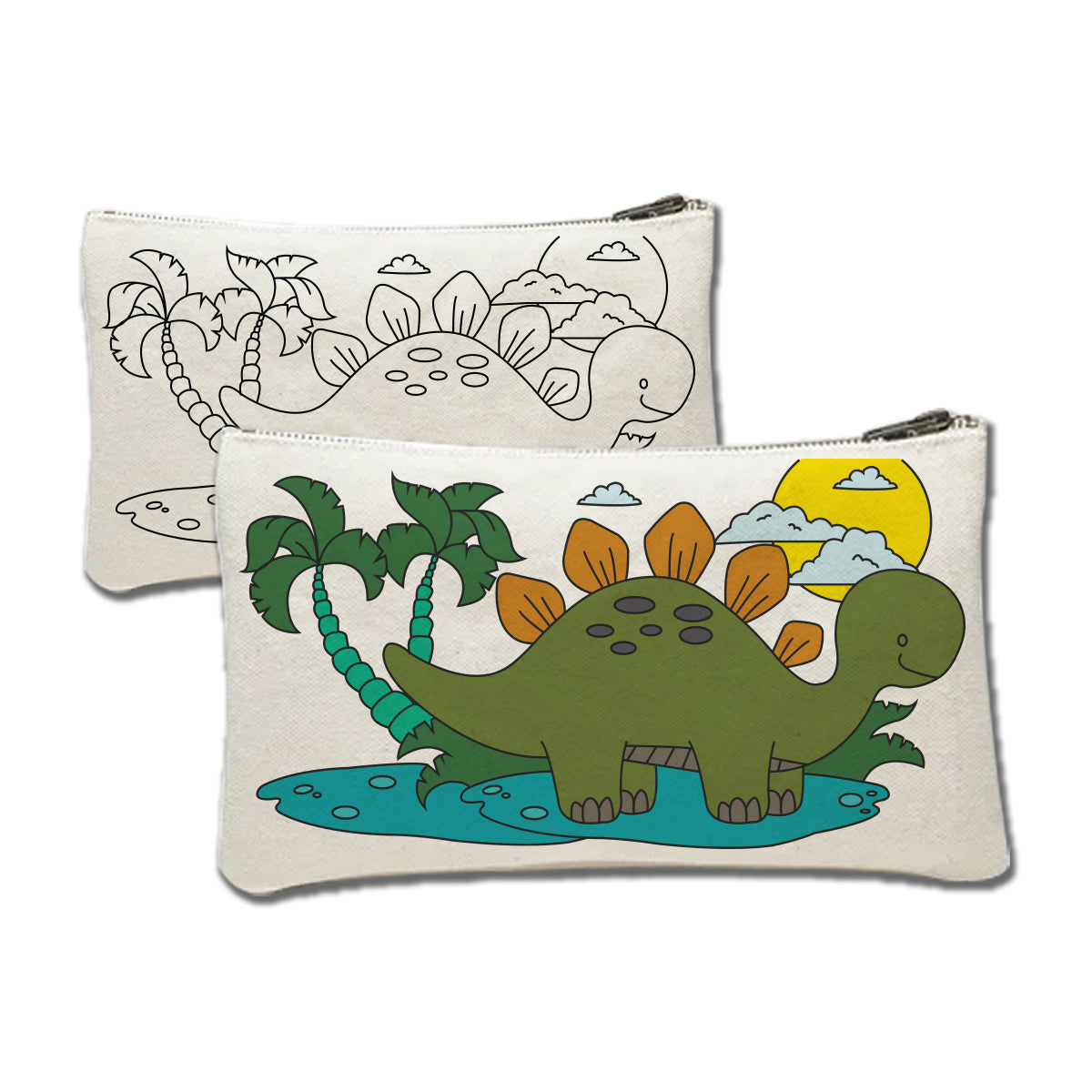 iCraft DIY Canvas Pouch Painting Kit for Kids - Dinosaur Design iCraft